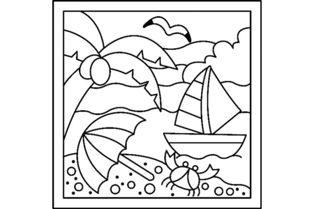 Coloriage Mer 01 – 10doigts.fr